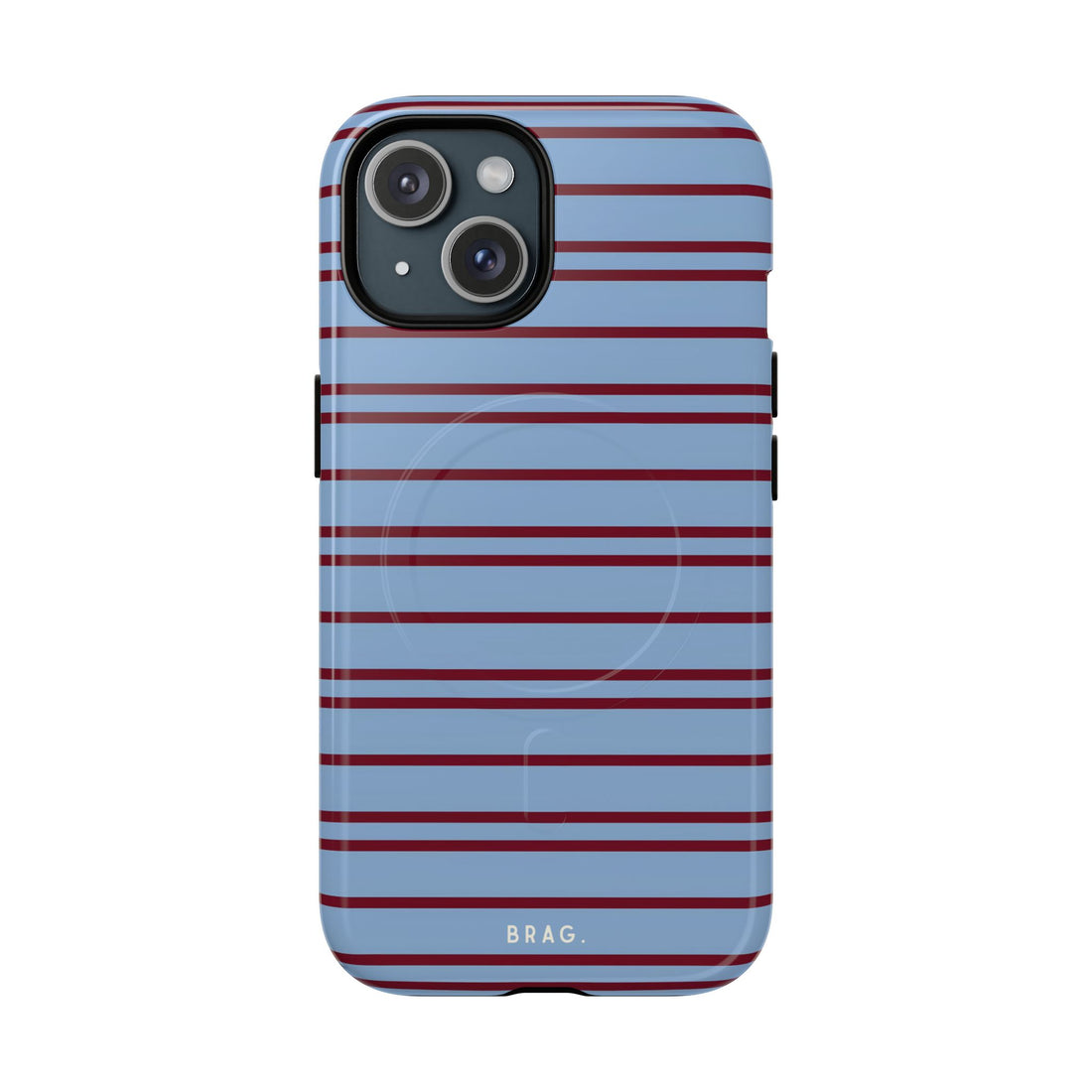 Nautical Stripe MagSafe Tough Phone Case — Magnetic Protective Cover