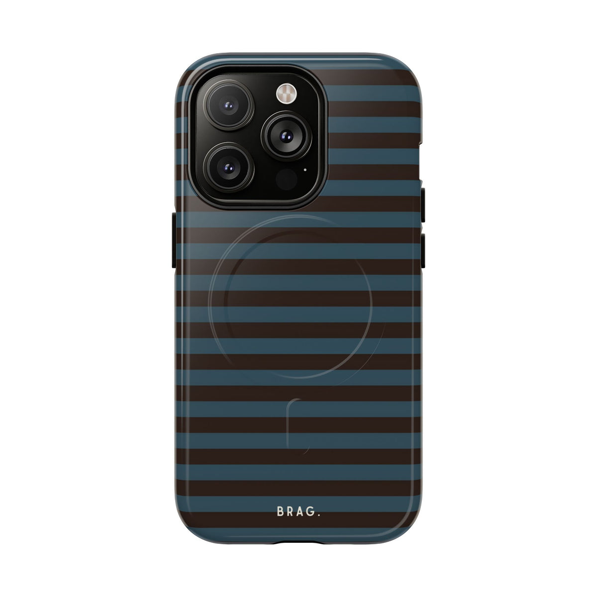 Seaside Stripe MagSafe Tough Phone Case — Magnetic Protective Cover