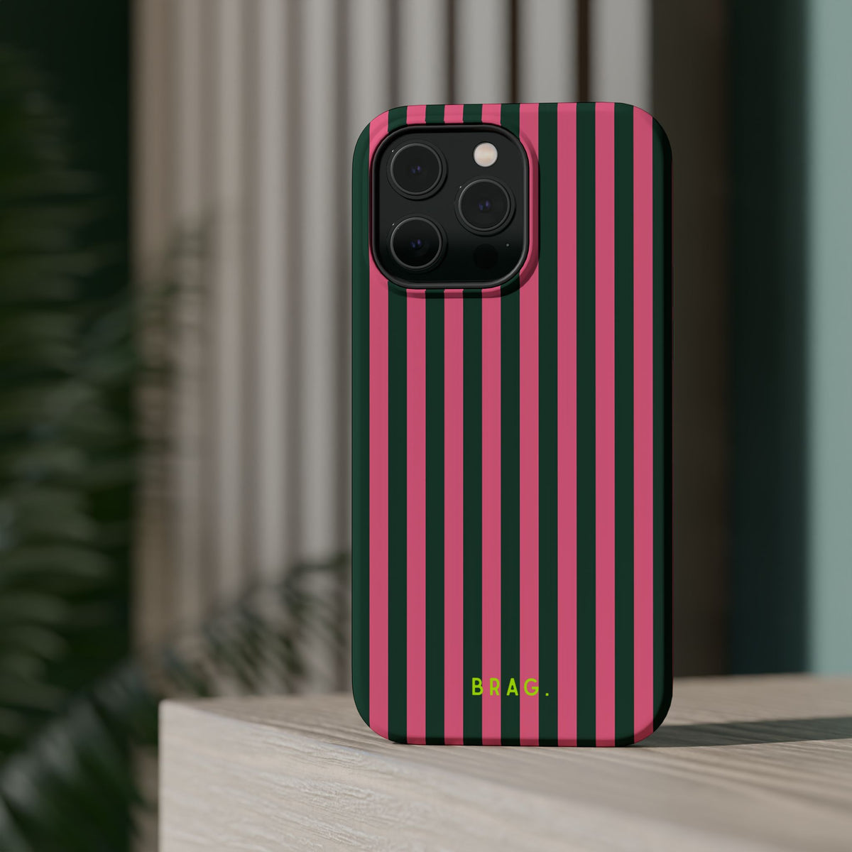 Flamingo Stripe Magnetic Impact-Resistant Phone Case