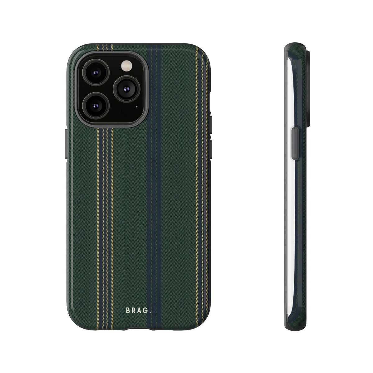 Olive Pinstripe Tough Phone Case – Shockproof Protective iPhone Cover
