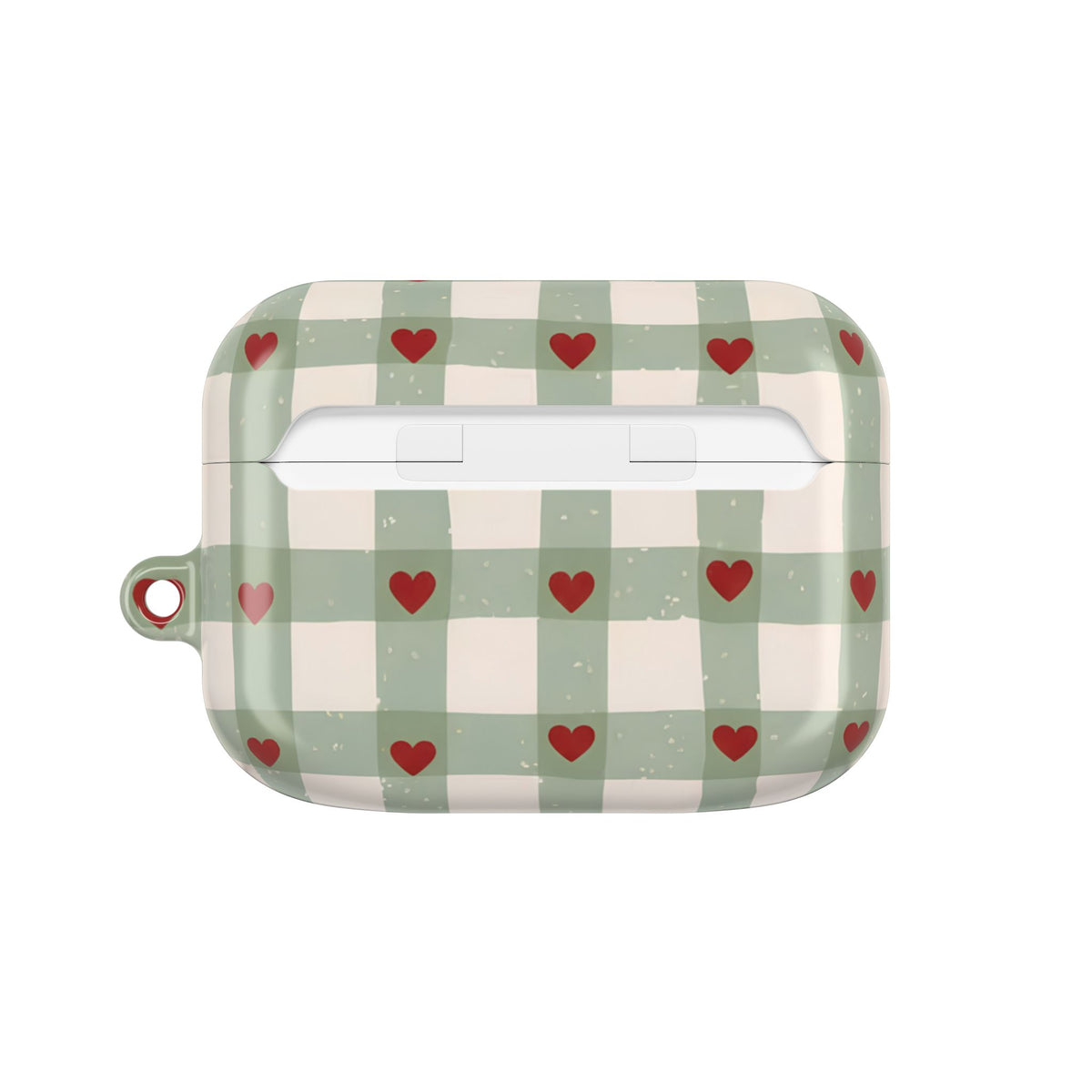 Mint Hearts AirPod Case – Slim Protective Charging Case