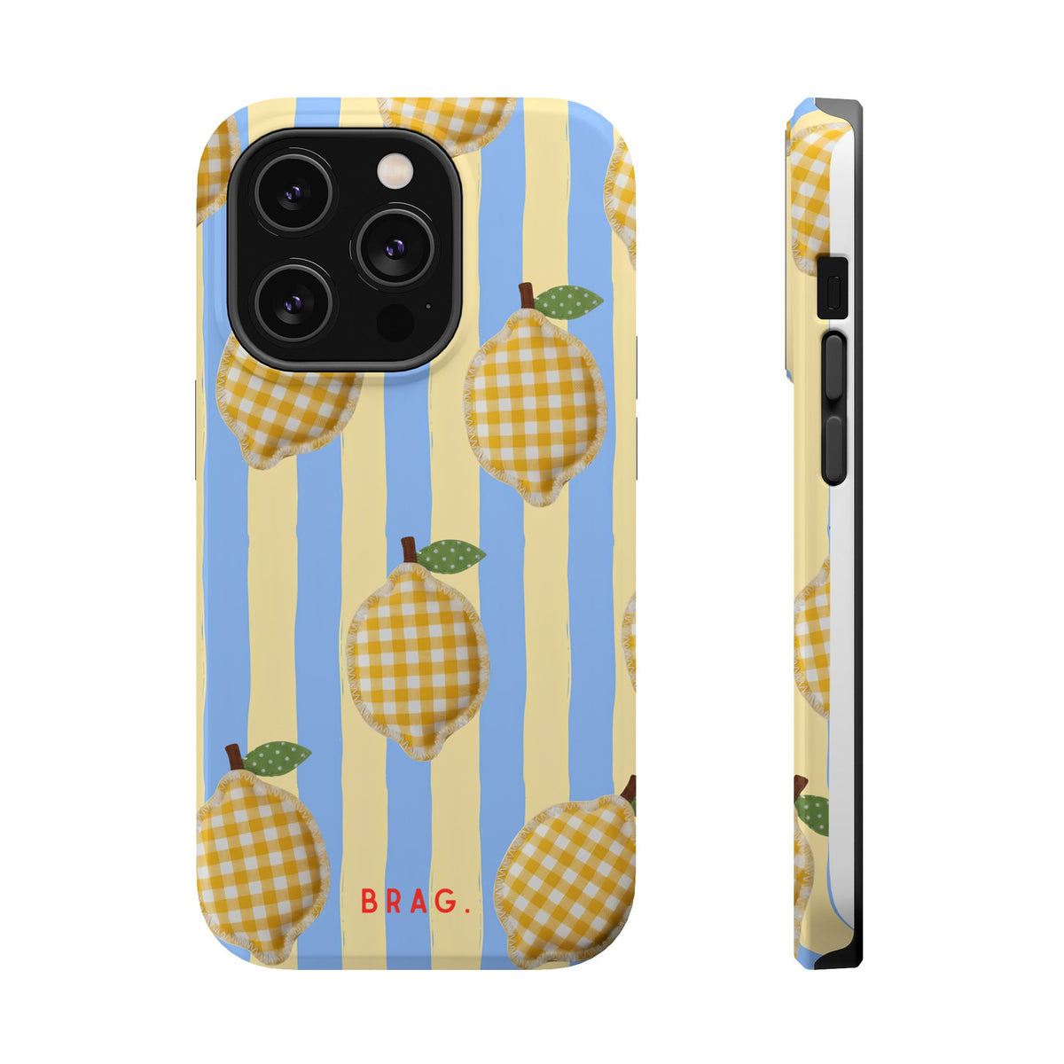 Lemon checks Magnetic Impact-Resistant Phone Case