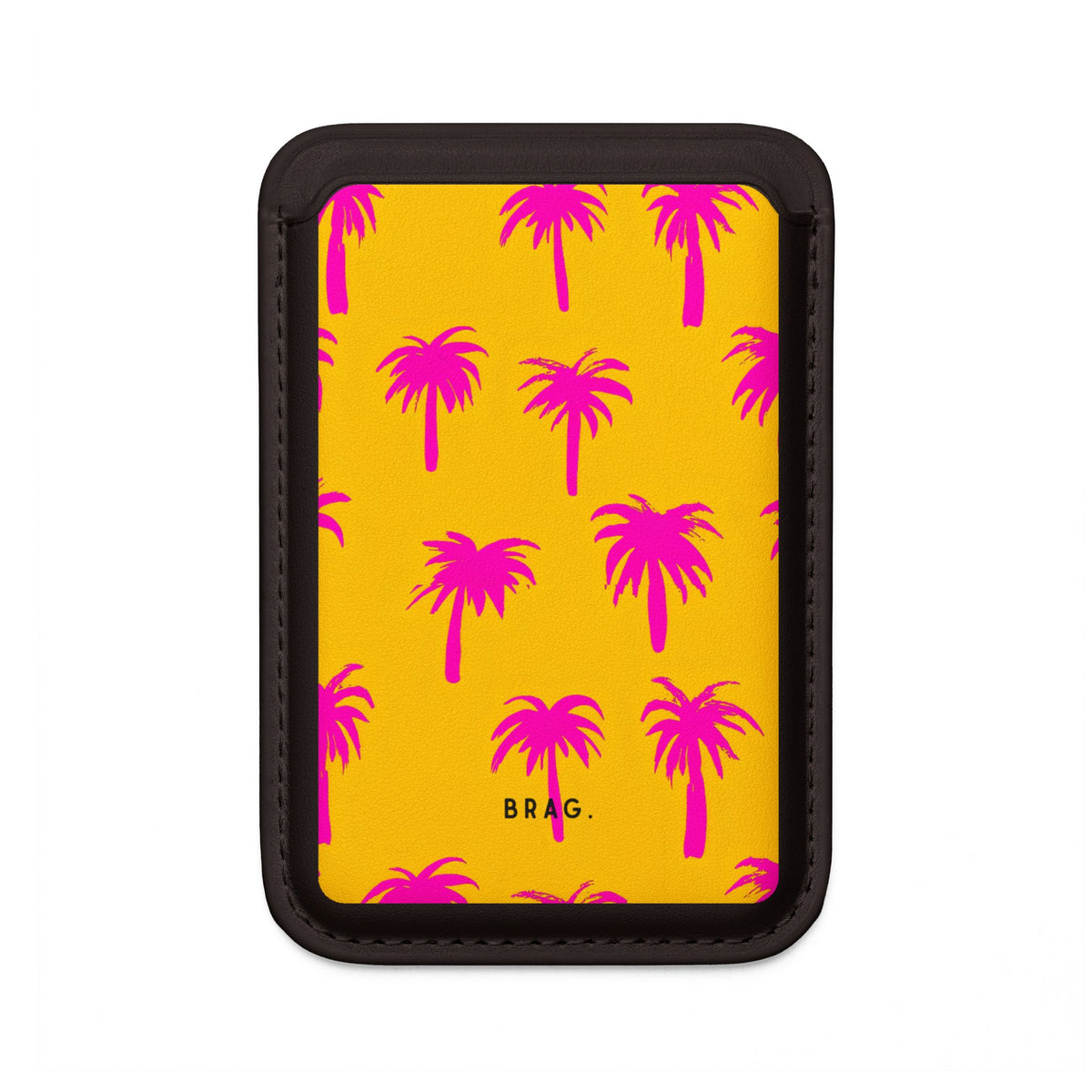 Pink Palms MagSafe Vegan Wallet — Slim Phone Card Holder