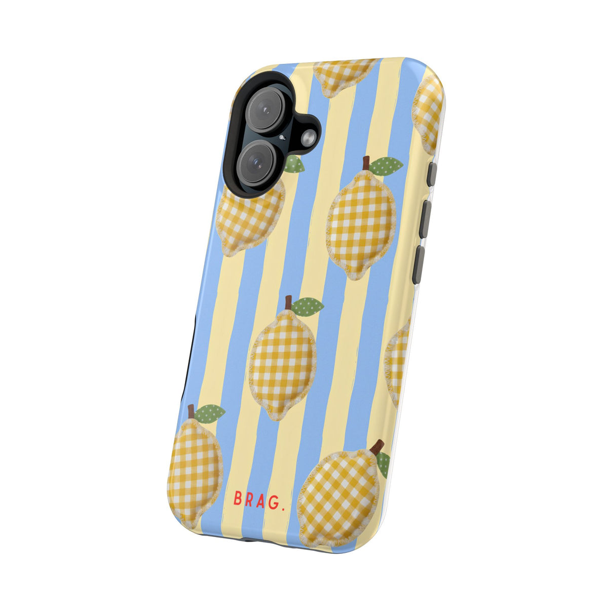 Lemon checks Magnetic Impact-Resistant Phone Case