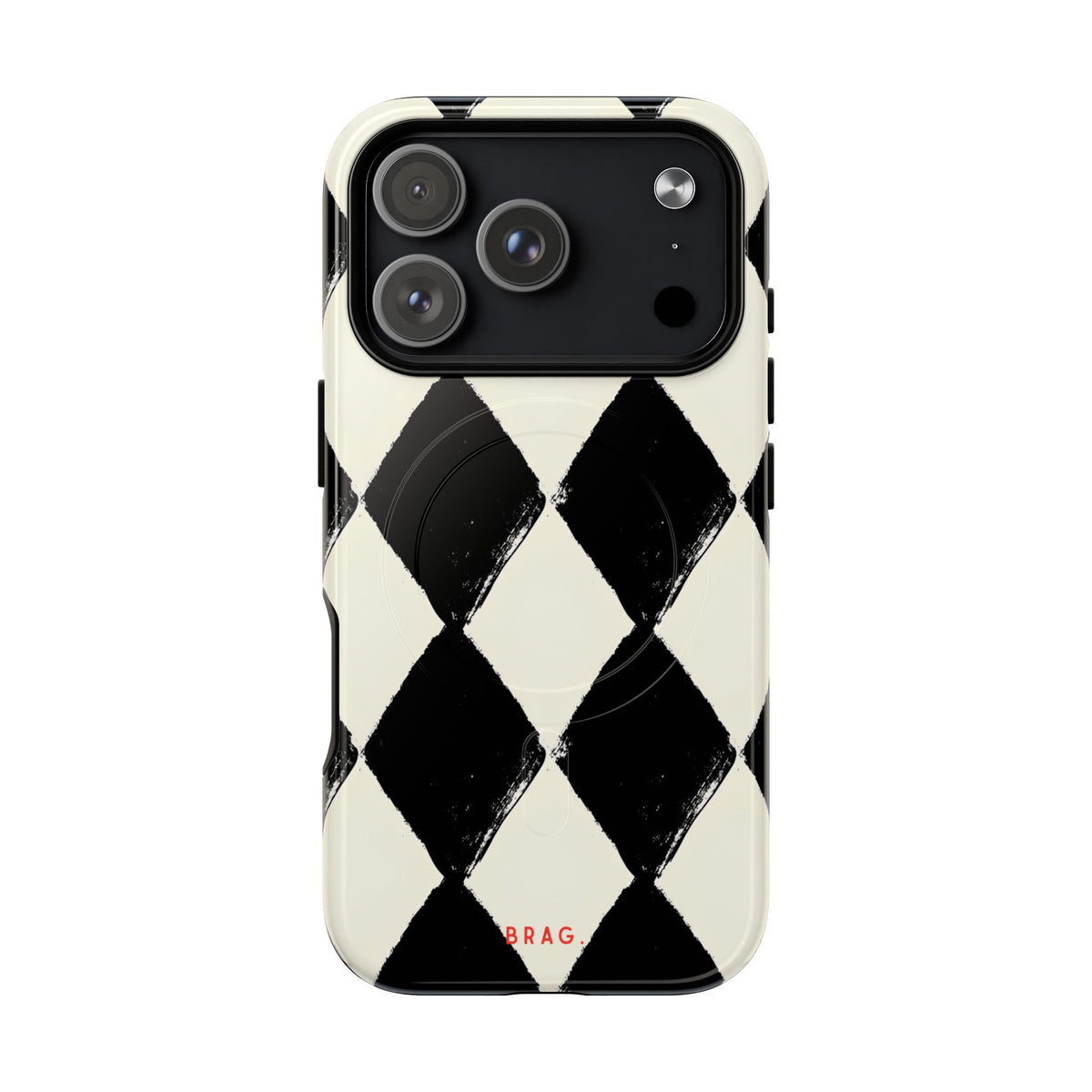 Ivory Harlequin MagSafe Tough Phone Case — Magnetic Protective Cover