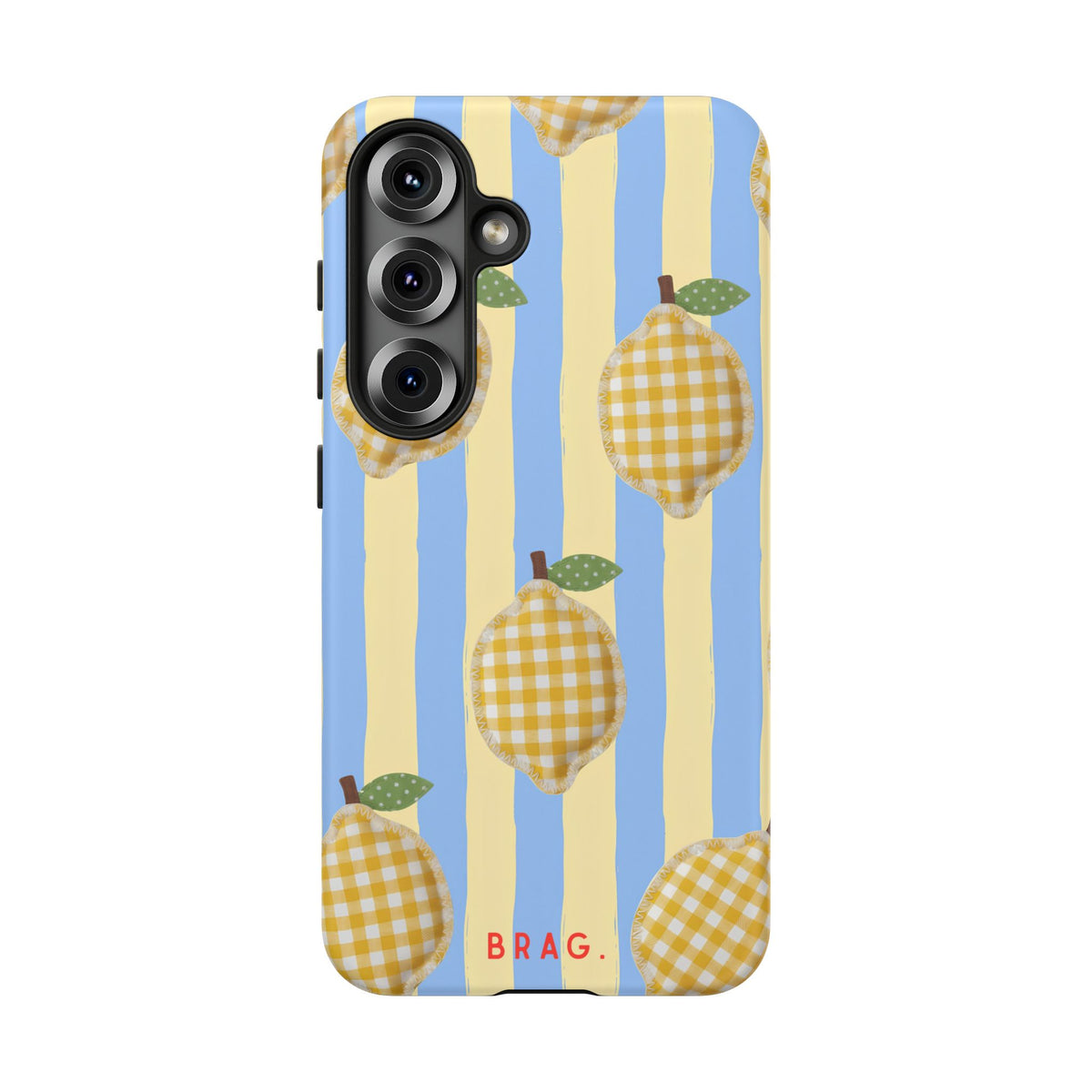 Lemon Checks Tough Phone Case – Shockproof Protective iPhone Cover