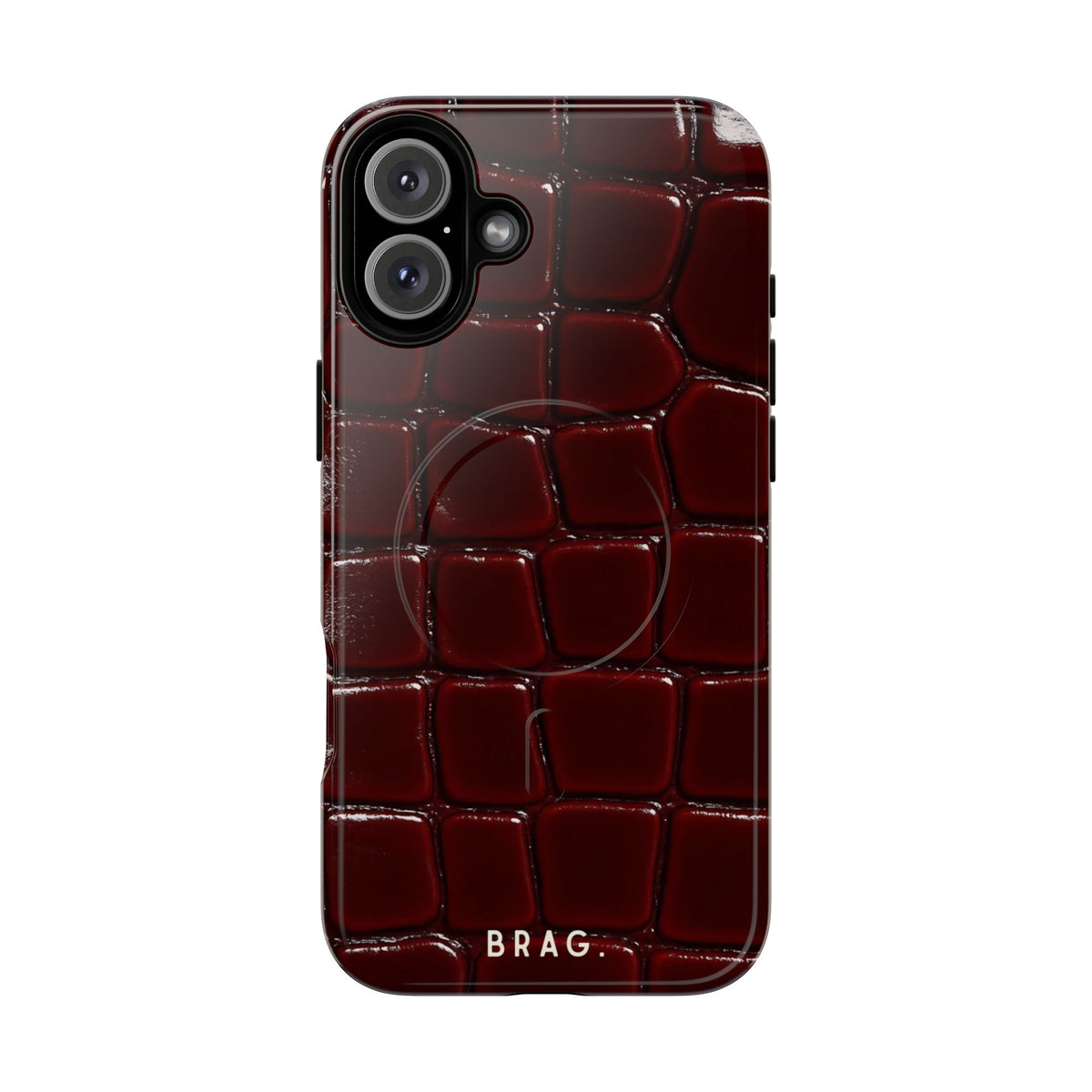 Cherry Leather MagSafe Tough Phone Case — Magnetic Protective Cover
