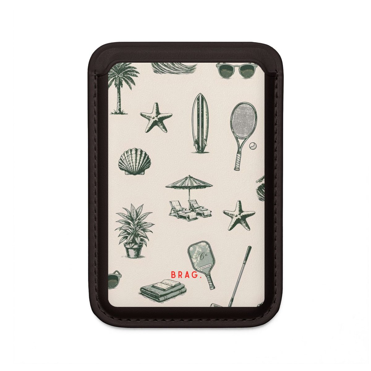 Beach Club MagSafe Vegan Wallet — Slim Phone Card Holder