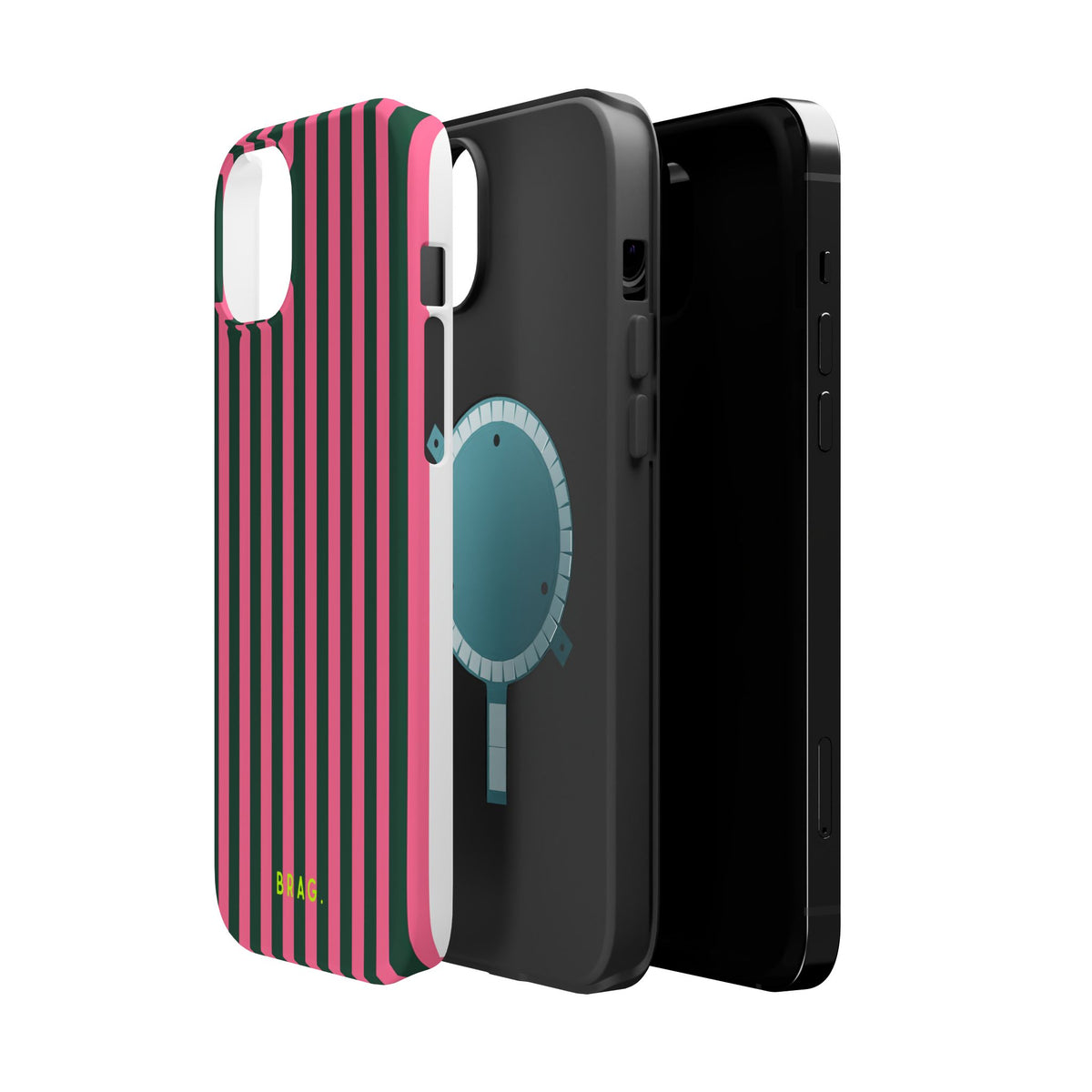 Flamingo Stripe Magnetic Impact-Resistant Phone Case