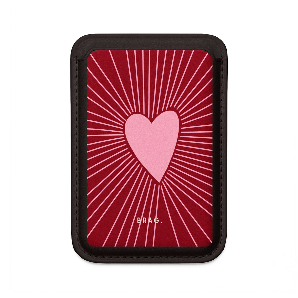 Heart Rush MagSafe Vegan Wallet — Slim Phone Card Holder
