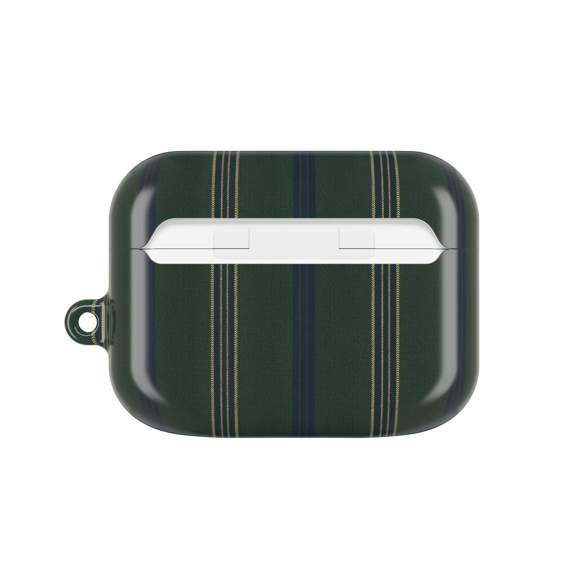Olive Pinstripe AirPod Case – Slim Protective Charging Case