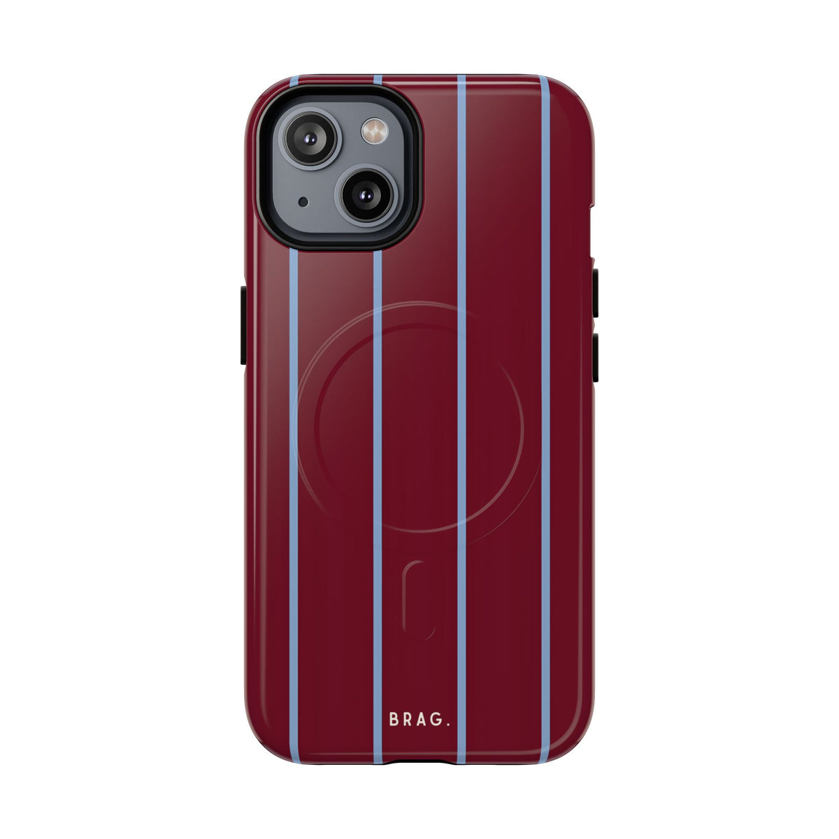 Bordeaux Stripe MagSafe Tough Phone Case — Magnetic Protective Cover