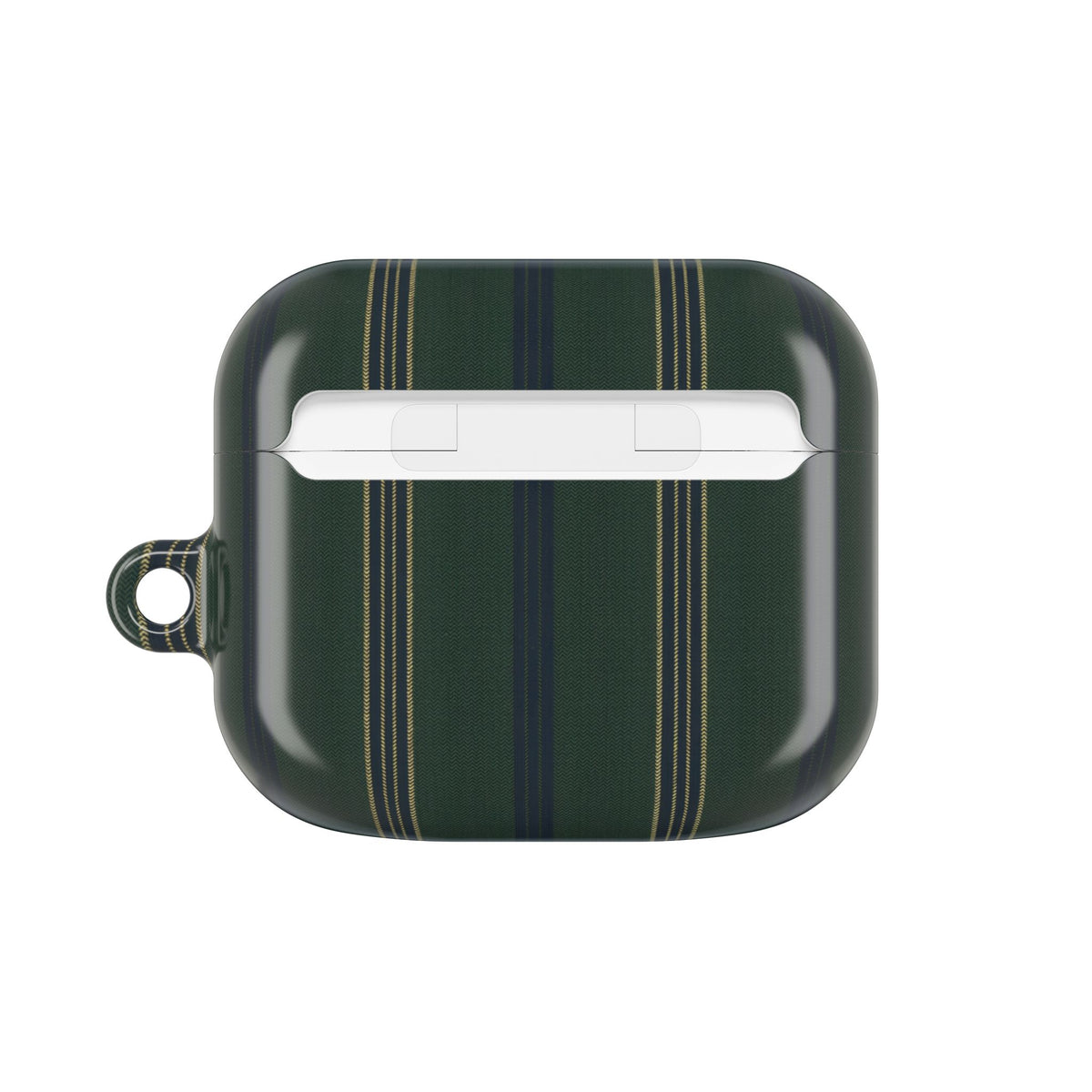 Olive Pinstripe AirPod Case – Slim Protective Charging Case