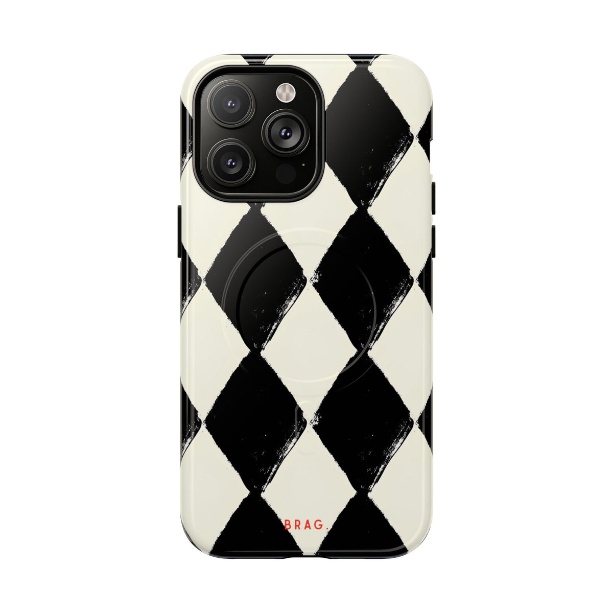 Ivory Harlequin MagSafe Tough Phone Case — Magnetic Protective Cover