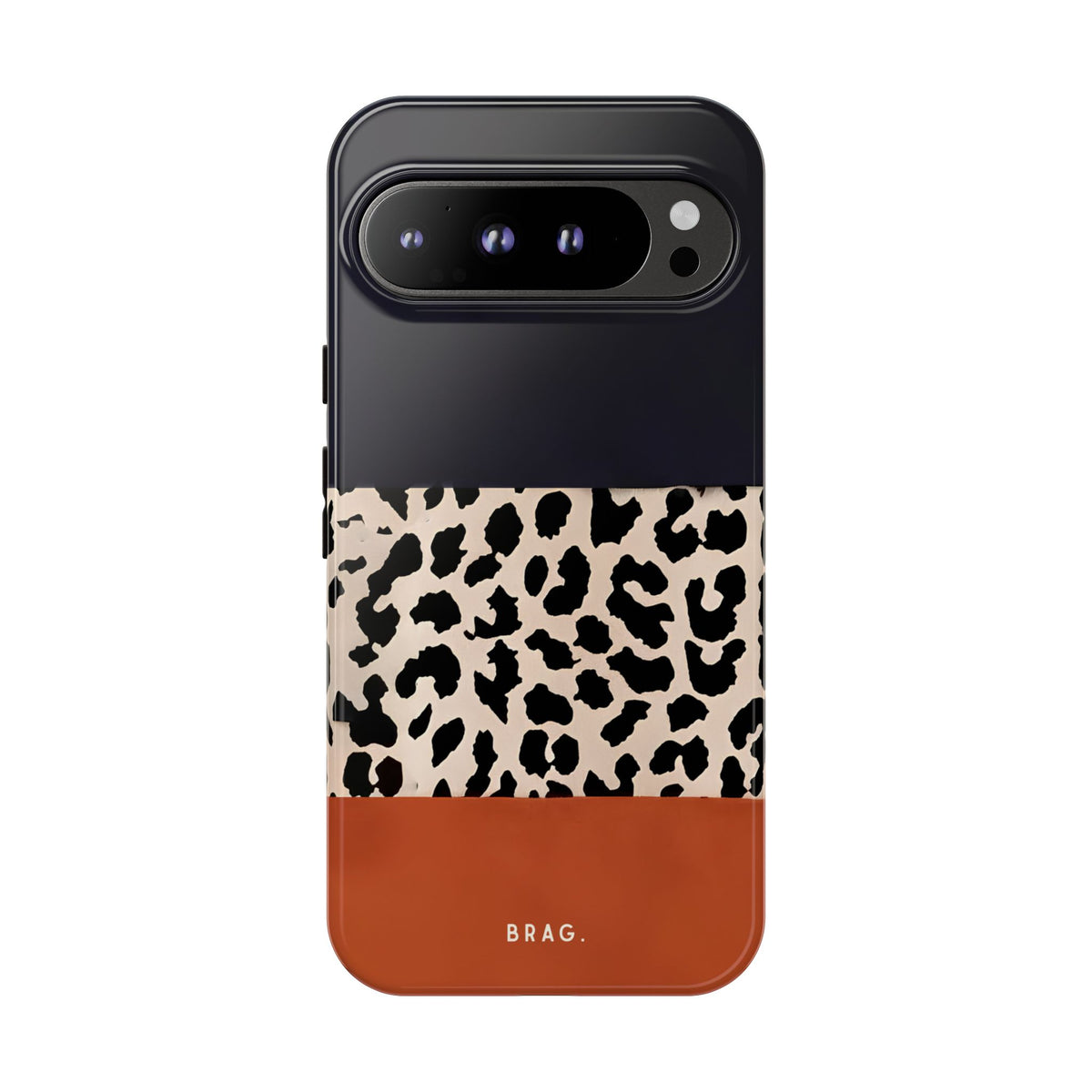 Leopard Block Tough Phone Case – Shockproof Protective iPhone Cover
