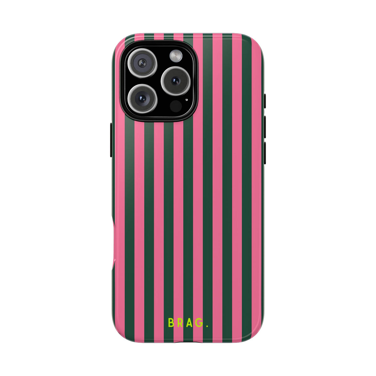 Flamingo Stripe Tough Phone Case – Shockproof Protective iPhone Cover
