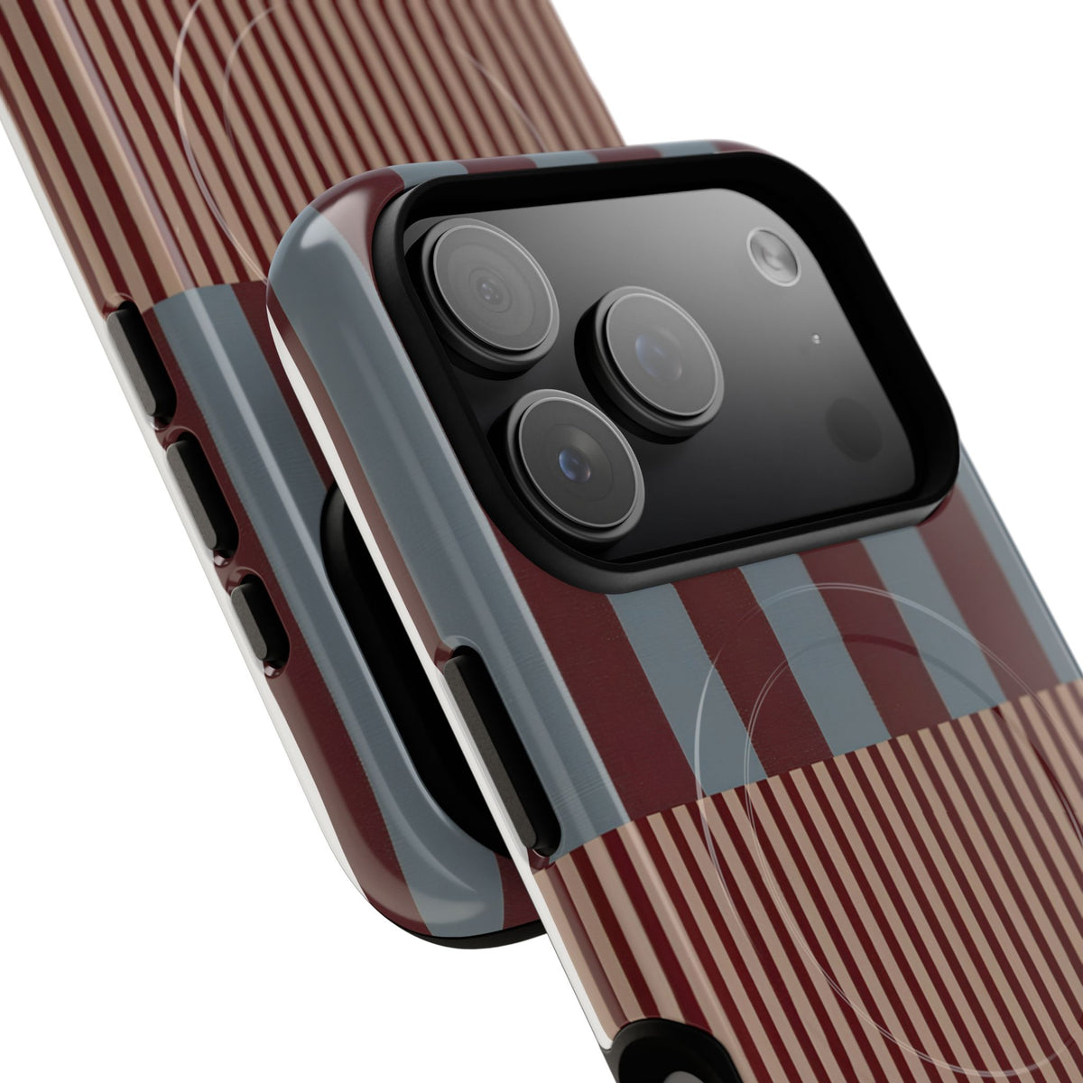 Candy Stripe MagSafe Tough Phone Case — Magnetic Protective Cover