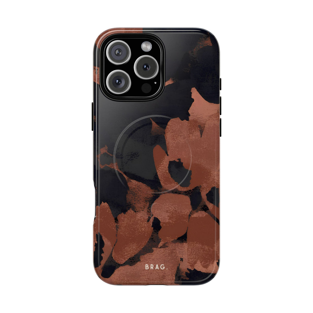 Terracotta Bloom MagSafe Tough Phone Case — Magnetic Protective Cover