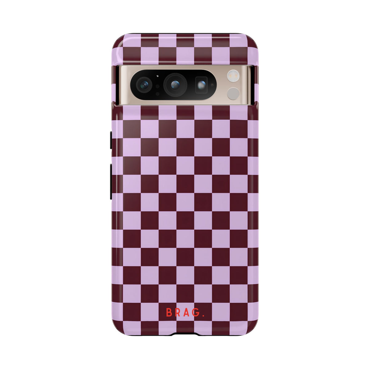Cherry Check Tough Phone Case – Shockproof Protective iPhone Cover
