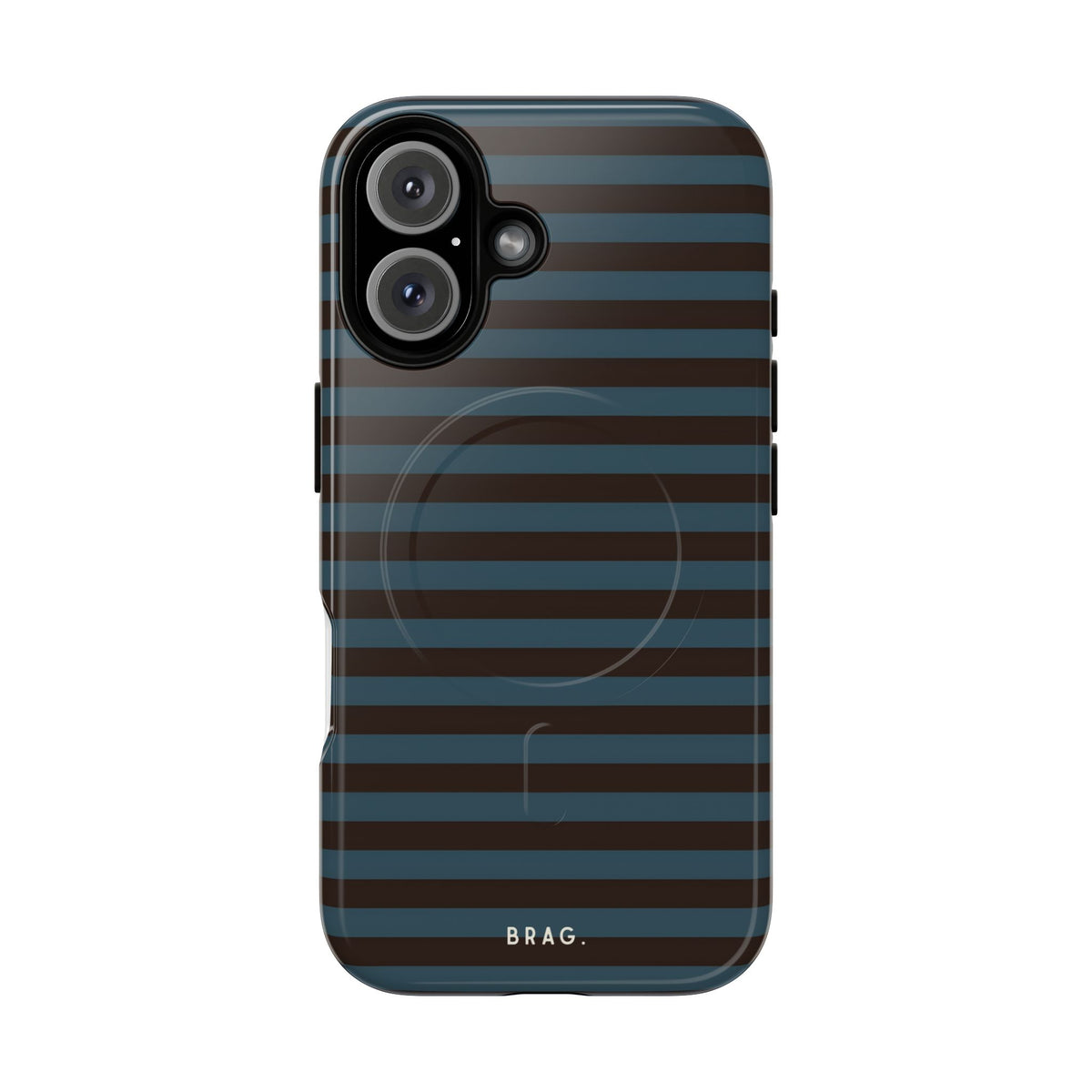 Seaside Stripe MagSafe Tough Phone Case — Magnetic Protective Cover