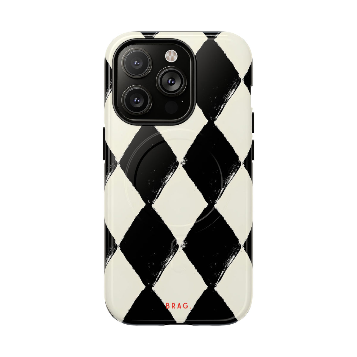 Ivory Harlequin MagSafe Tough Phone Case — Magnetic Protective Cover