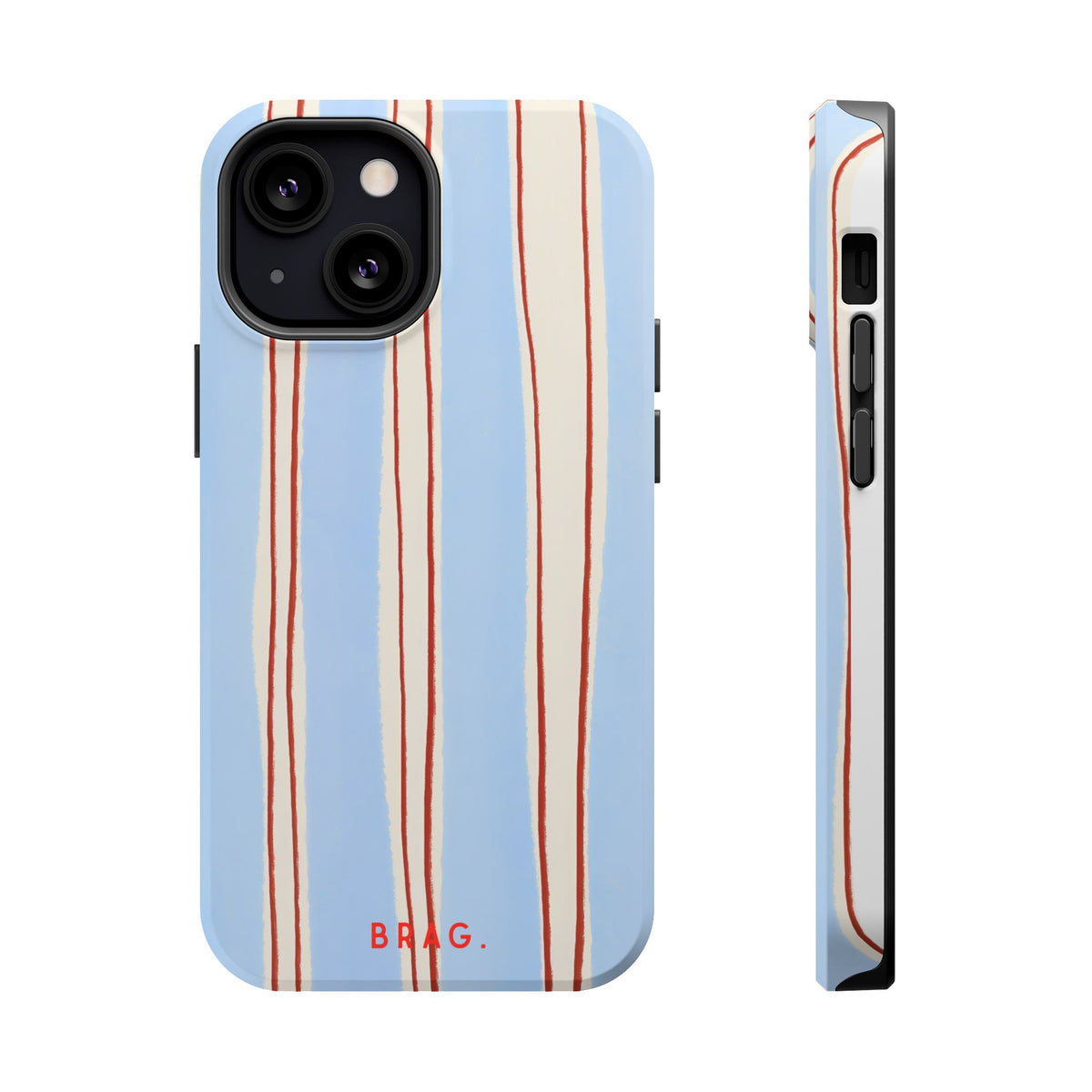Blue Linen Magnetic Impact-Resistant Phone Case