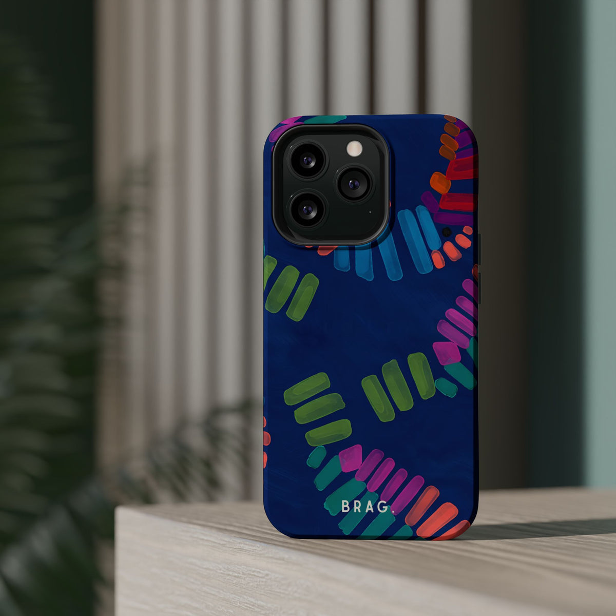 Blue Palm Magnetic Impact-Resistant Phone Case