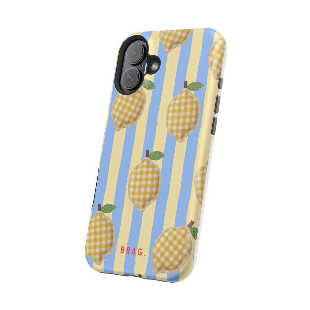 Lemon checks Magnetic Impact-Resistant Phone Case