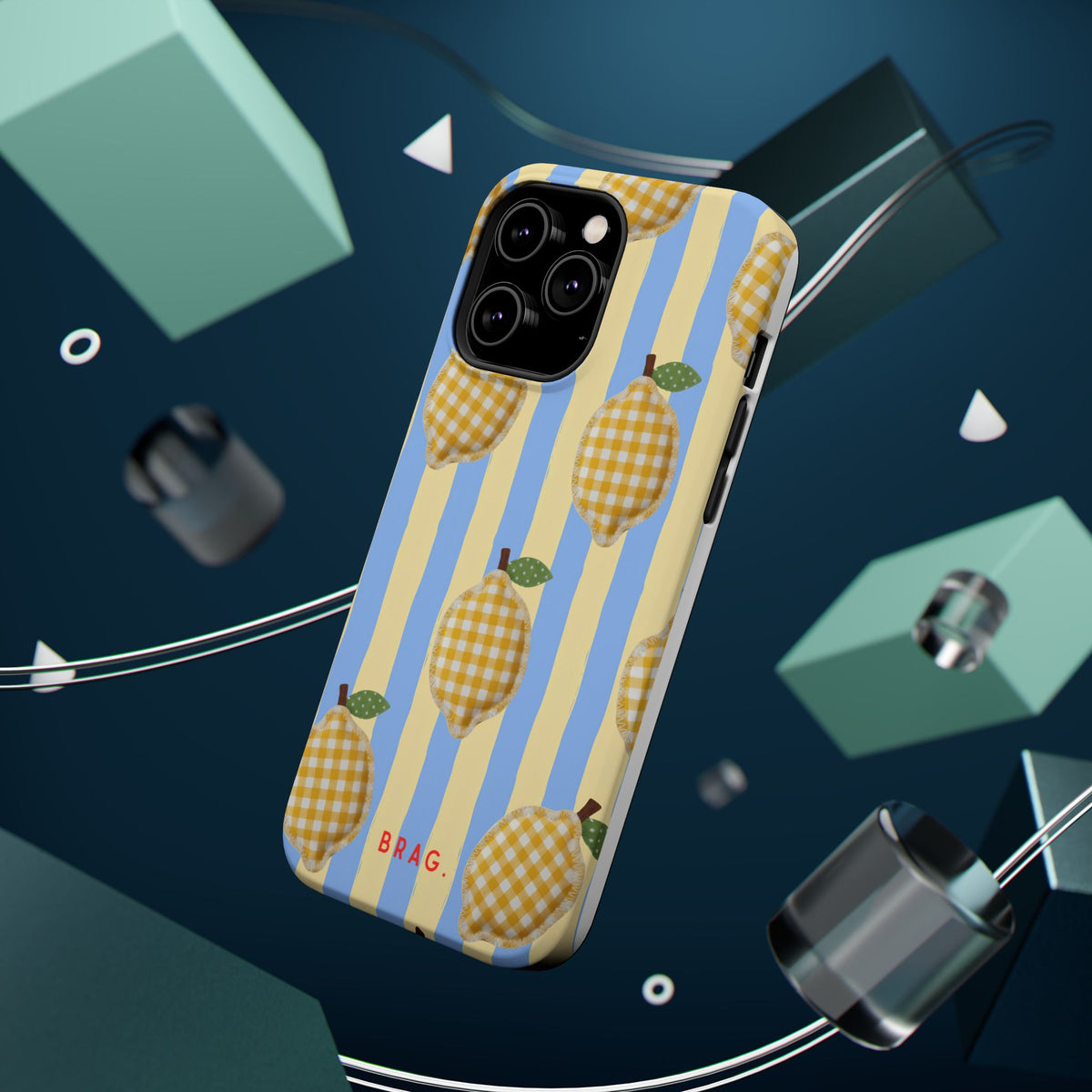 Lemon checks Magnetic Impact-Resistant Phone Case