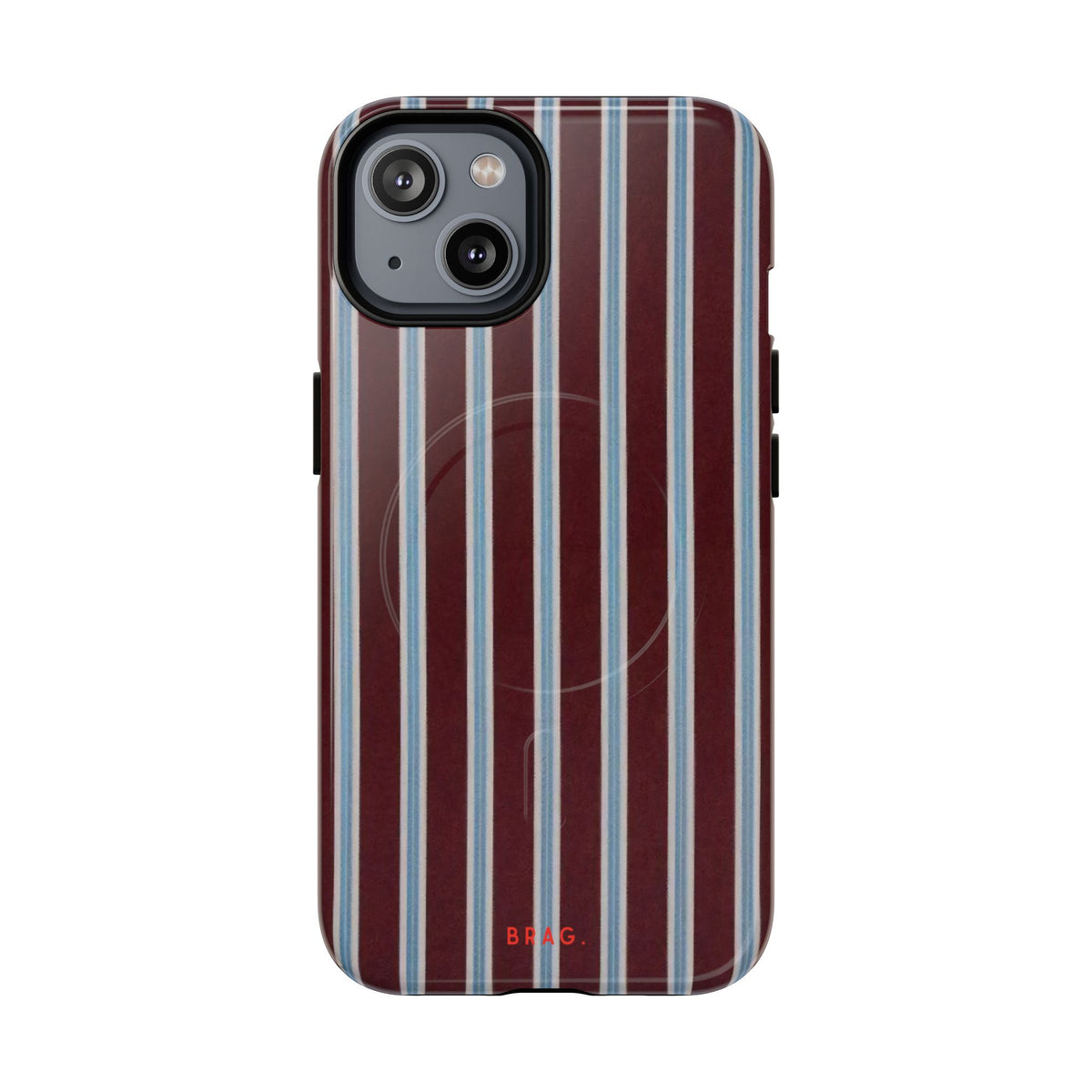 Maroon Lines MagSafe Tough Phone Case — Magnetic Protective Cover