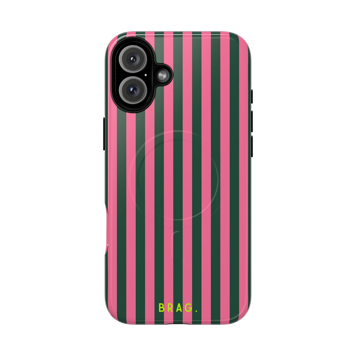 Flamingo Stripe MagSafe Tough Phone Case — Magnetic Protective Cover
