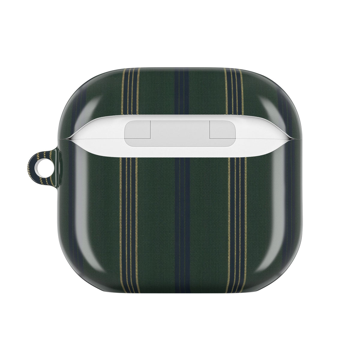 Olive Pinstripe AirPod Case – Slim Protective Charging Case