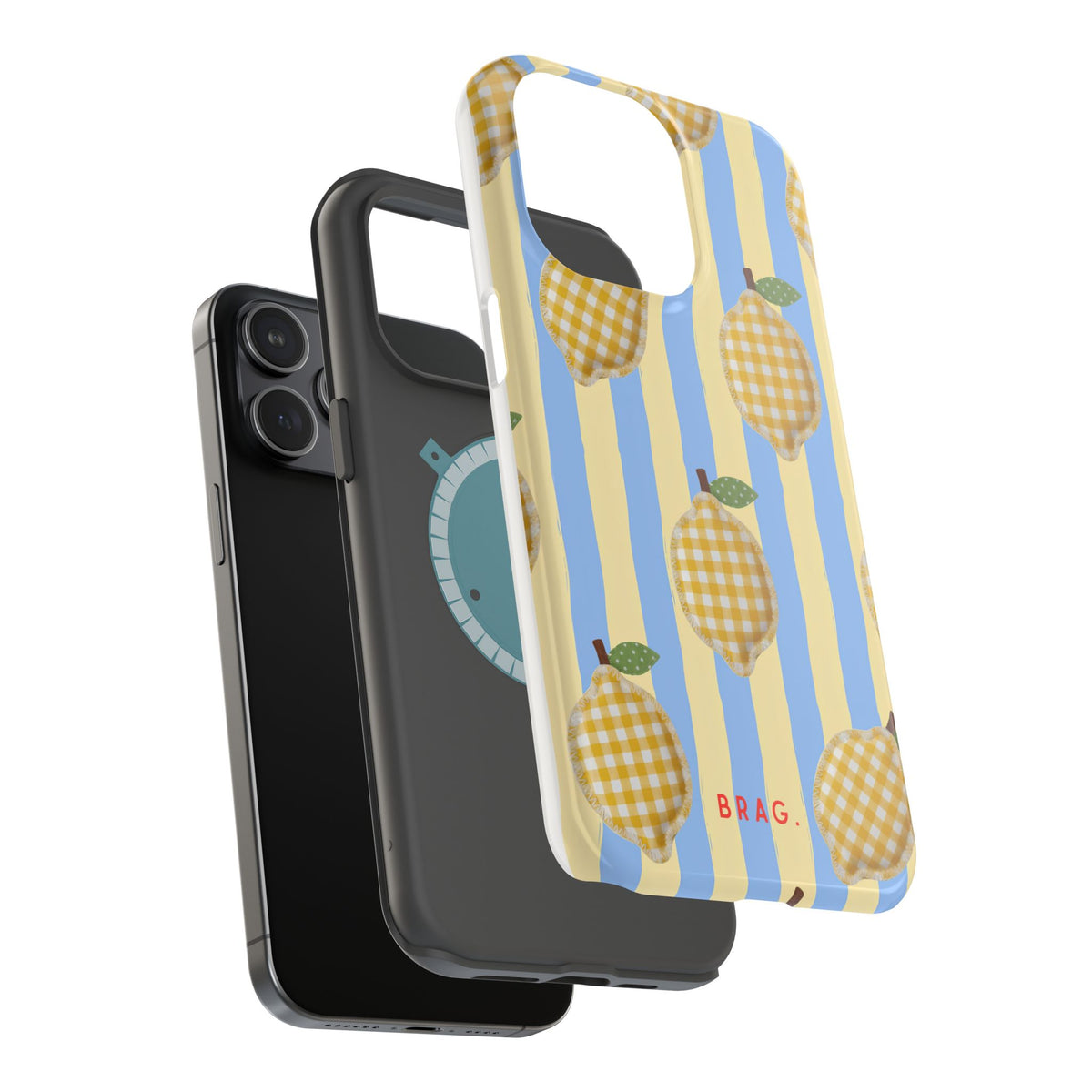 Lemon checks Magnetic Impact-Resistant Phone Case