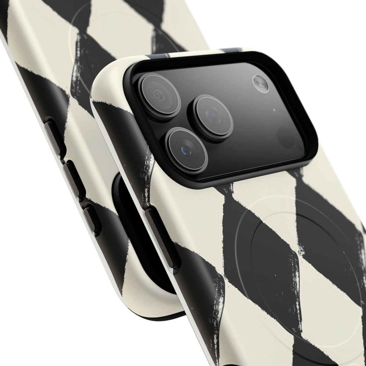 Ivory Harlequin MagSafe Tough Phone Case — Magnetic Protective Cover
