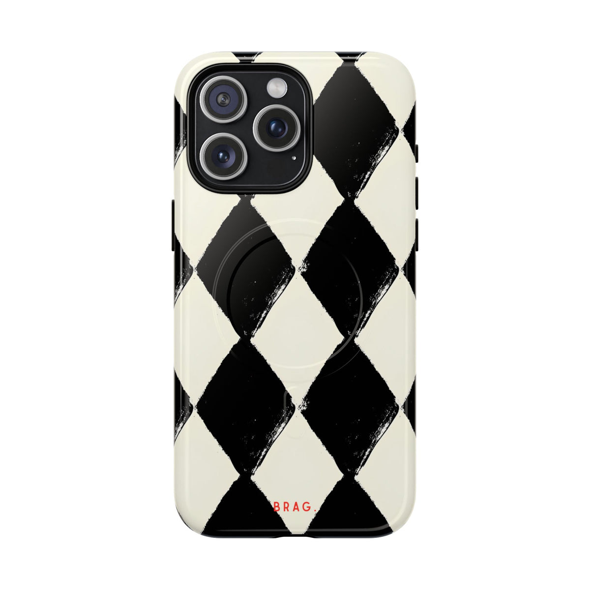 Ivory Harlequin MagSafe Tough Phone Case — Magnetic Protective Cover