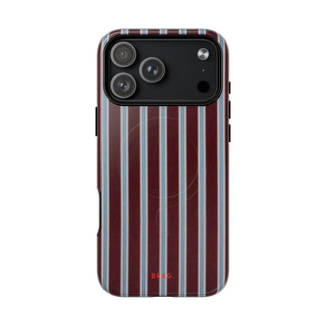 Maroon Lines MagSafe Tough Phone Case — Magnetic Protective Cover