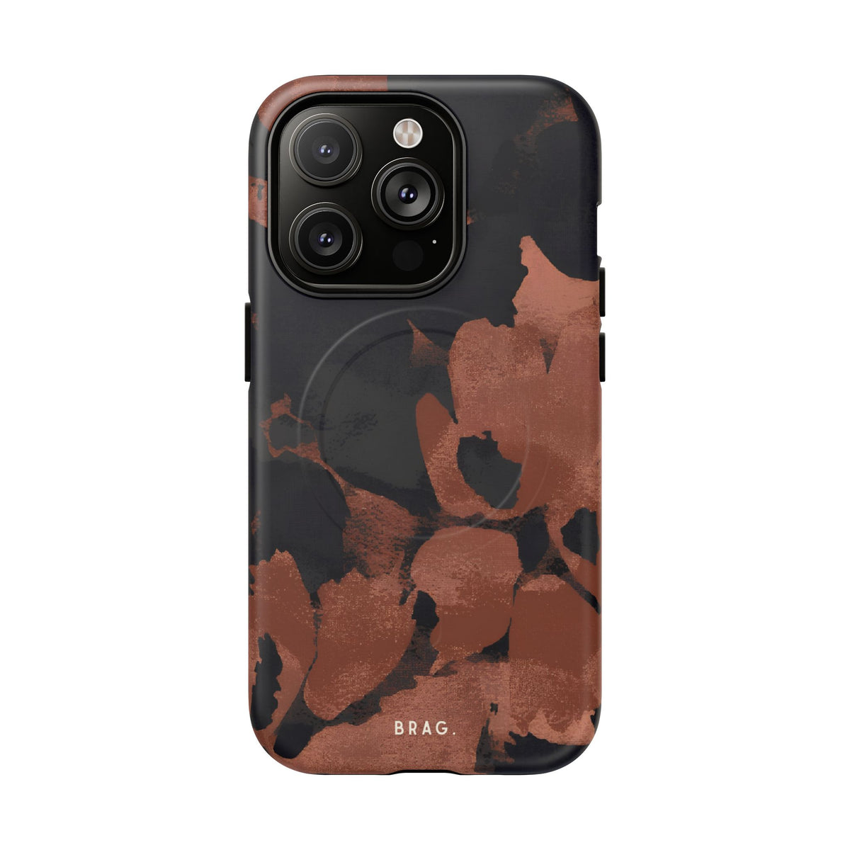 Terracotta Bloom MagSafe Tough Phone Case — Magnetic Protective Cover