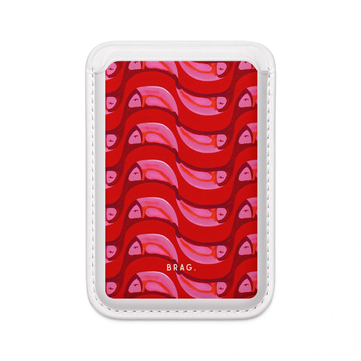 Pink Current MagSafe Vegan Wallet — Slim Phone Card Holder