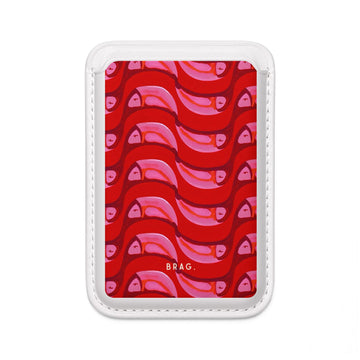 Pink Current MagSafe Vegan Wallet — Slim Phone Card Holder