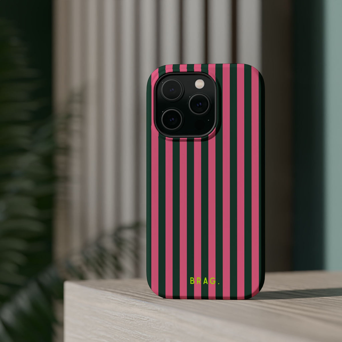 Flamingo Stripe Magnetic Impact-Resistant Phone Case