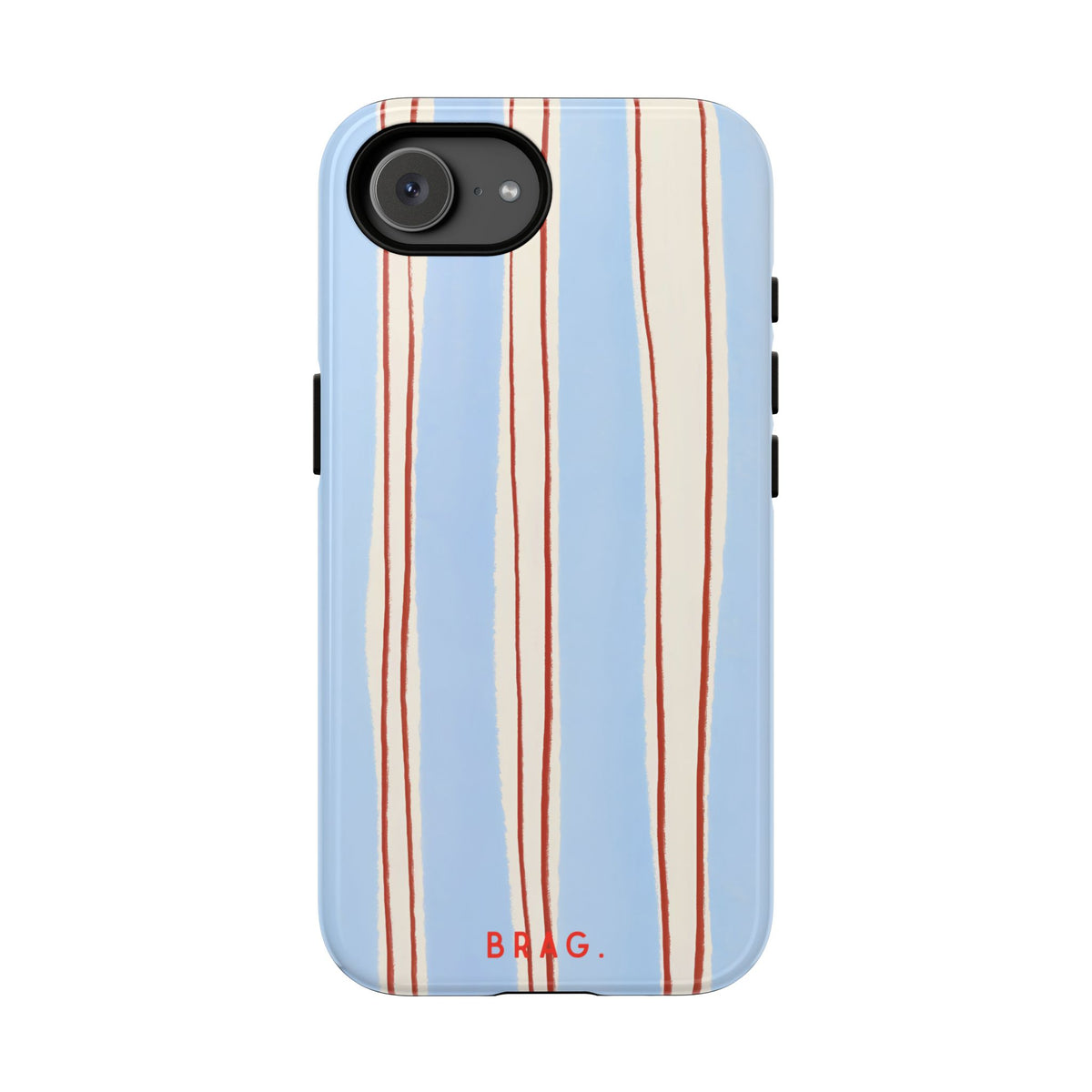 Blue Linen Tough Phone Case – Shockproof Protective iPhone Cover