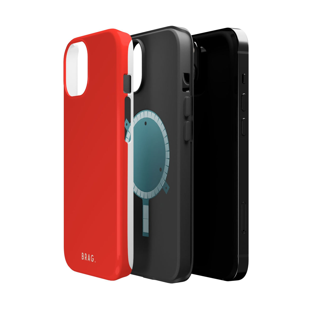 Brag Red Magnetic Impact-Resistant Phone Case