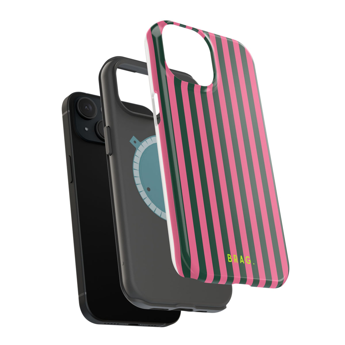Flamingo Stripe Magnetic Impact-Resistant Phone Case