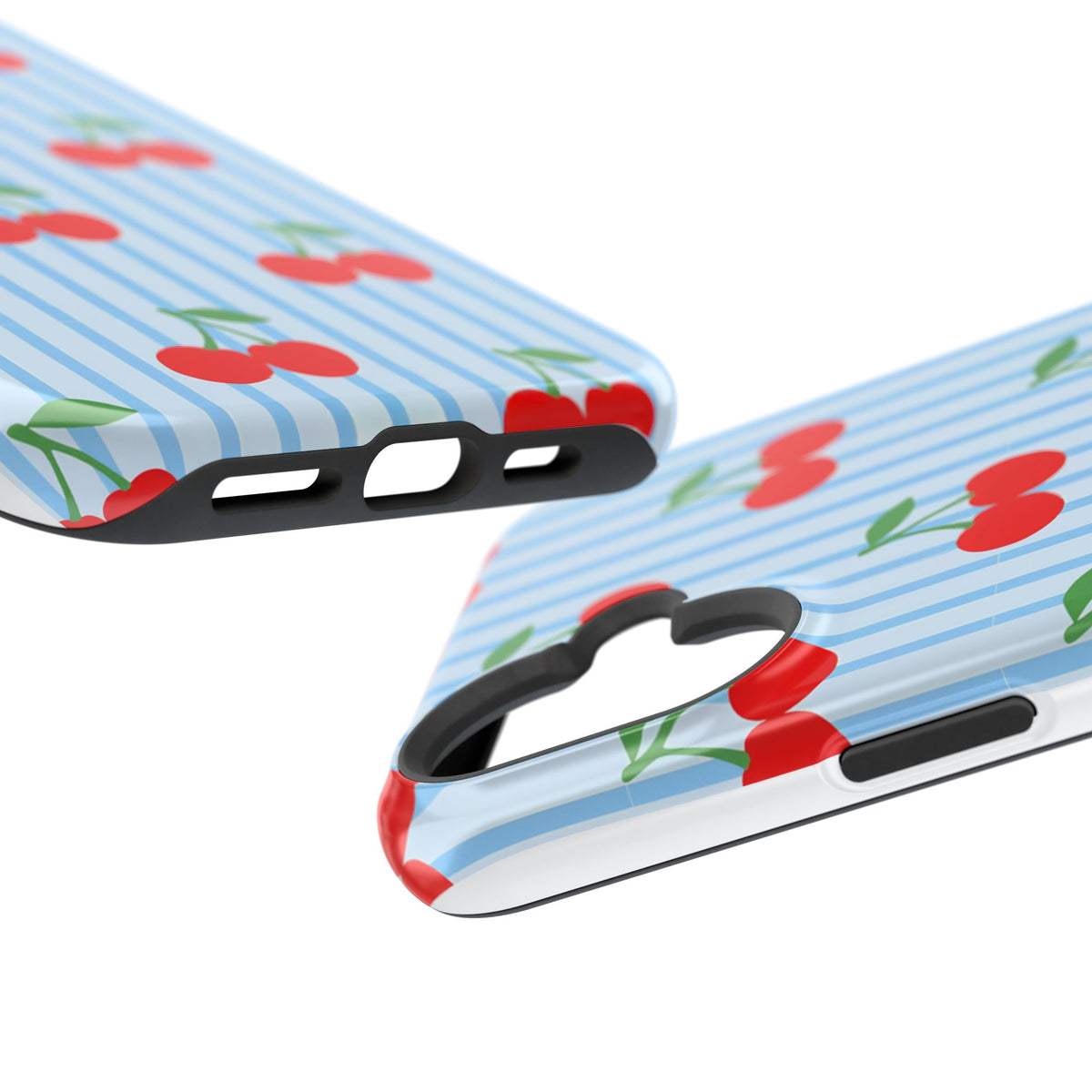 Sunday Market Magnetic Impact Phone Case — Blue Stripe Retro Design