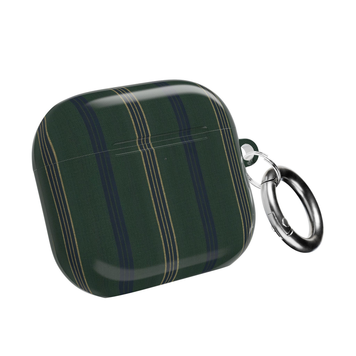 Olive Pinstripe AirPod Case – Slim Protective Charging Case