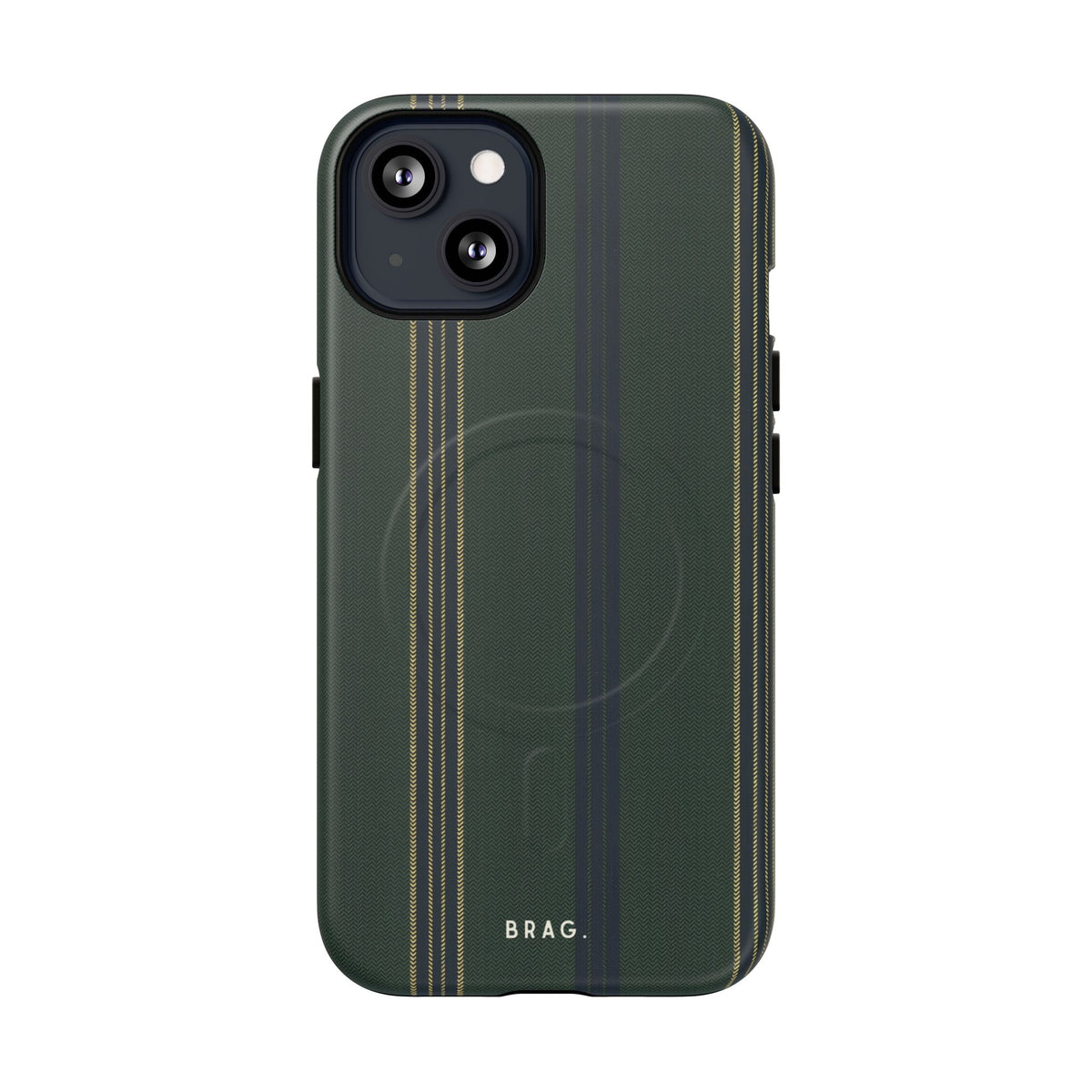 Olive Pinstripe MagSafe Tough Phone Case — Magnetic Protective Cover