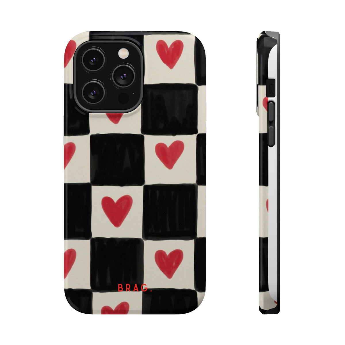 Heart Check Magnetic Impact-Resistant Phone Case