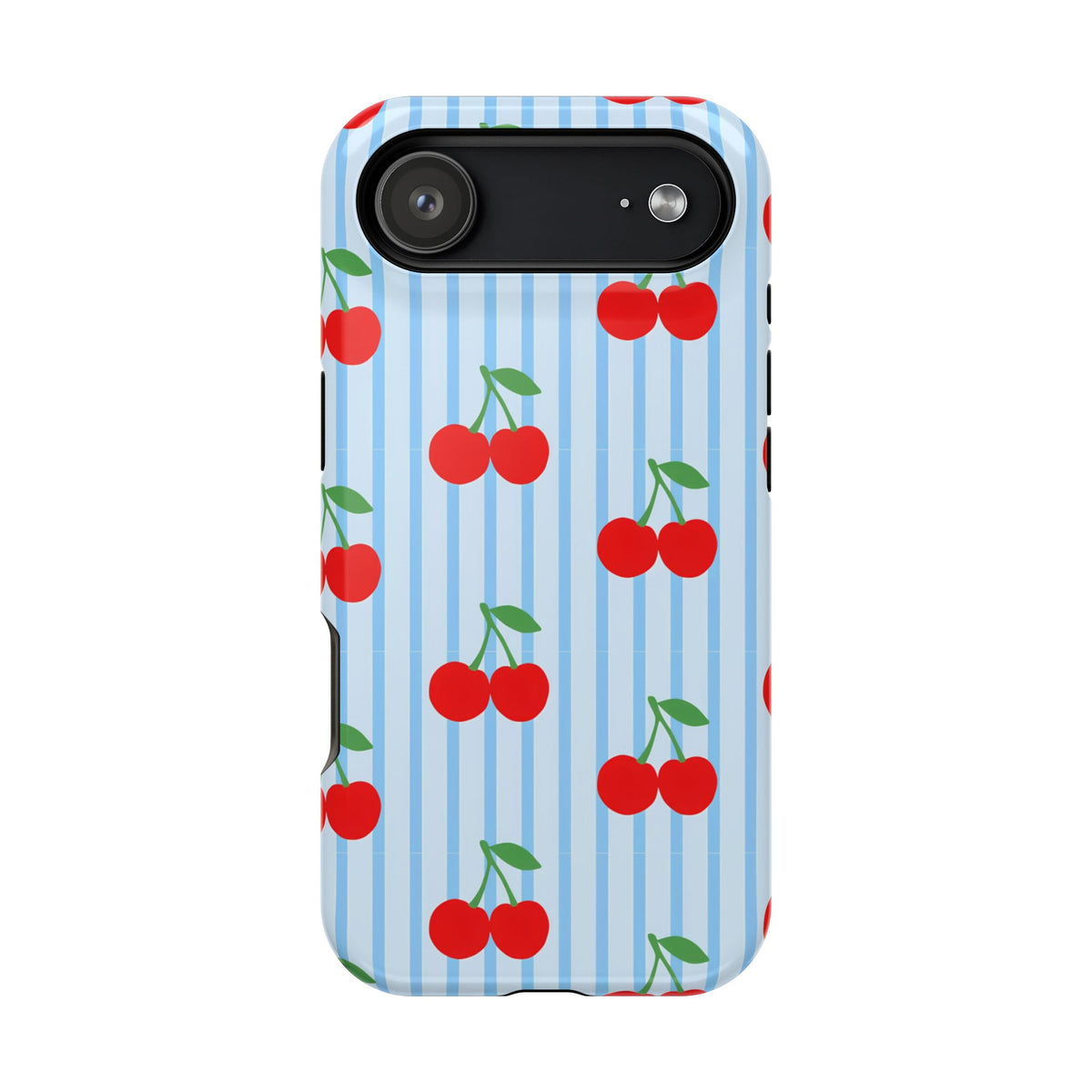 Sunday Market Magnetic Impact Phone Case — Blue Stripe Retro Design