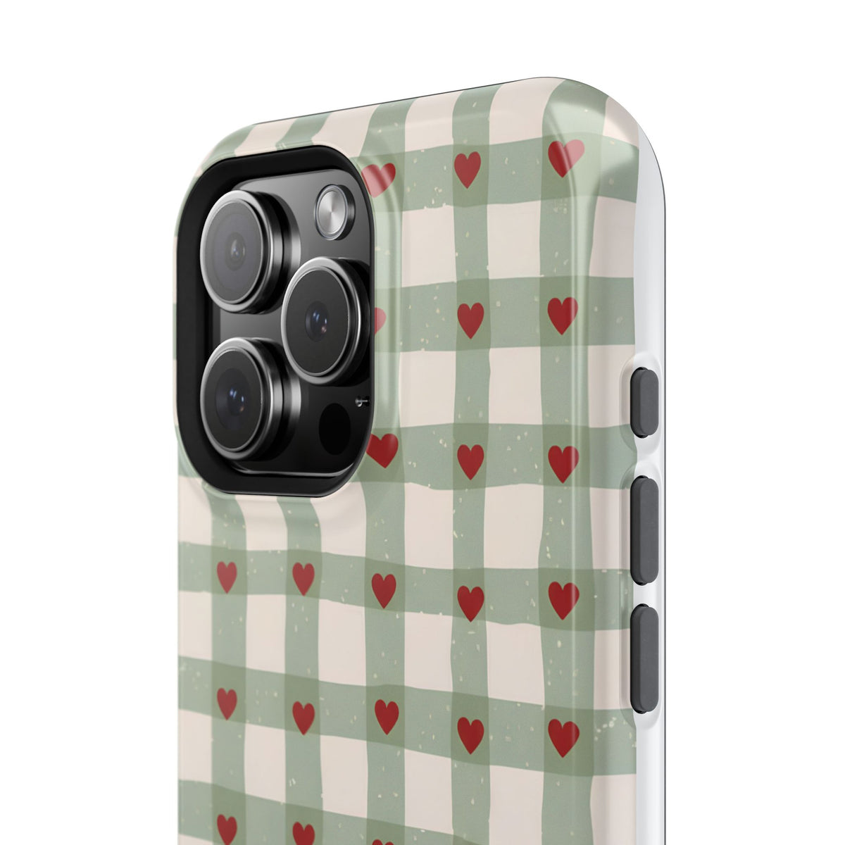 Mint Hearts Magnetic Impact-Resistant Phone Case