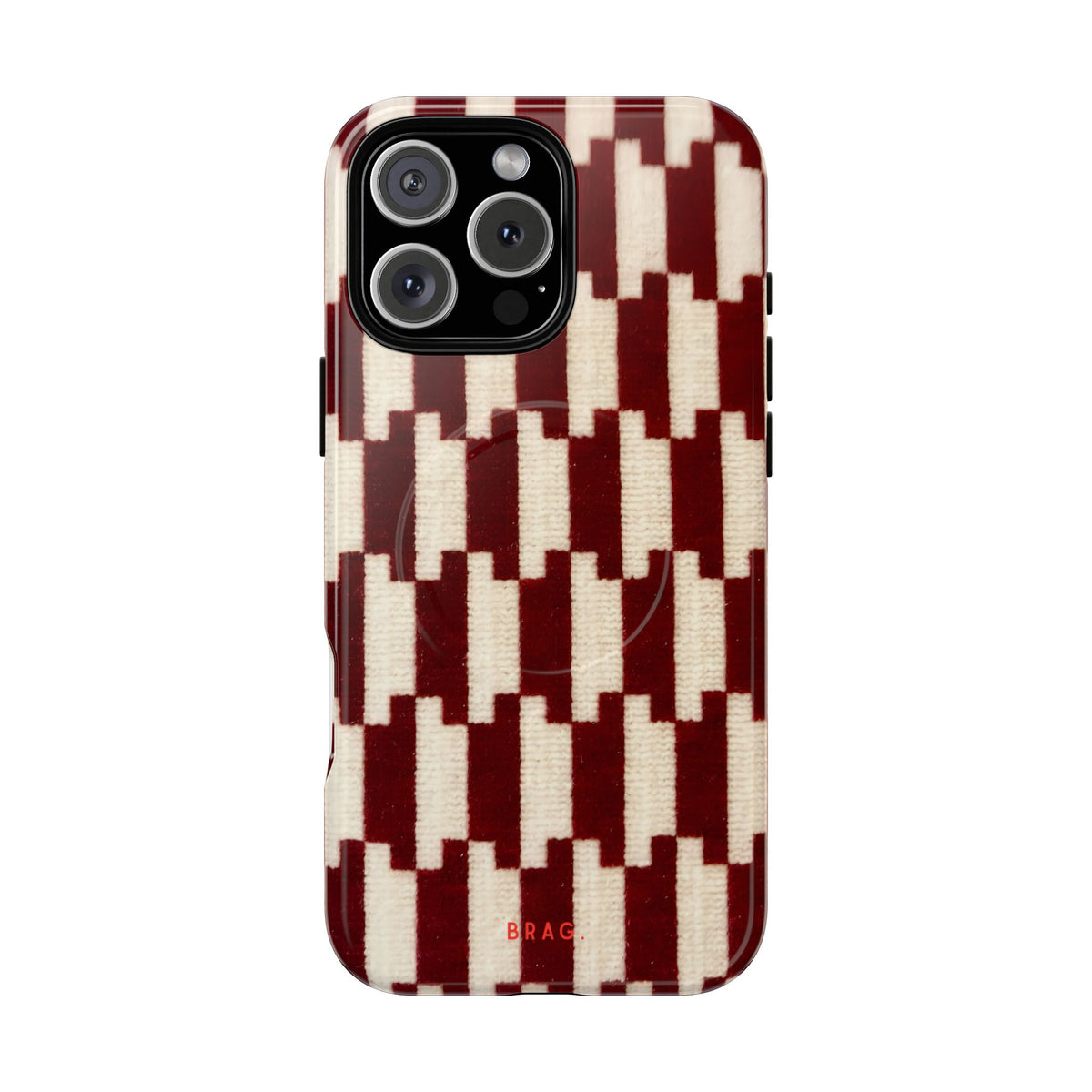 Wine & Cream MagSafe Tough Phone Case — Magnetic Protective Cover